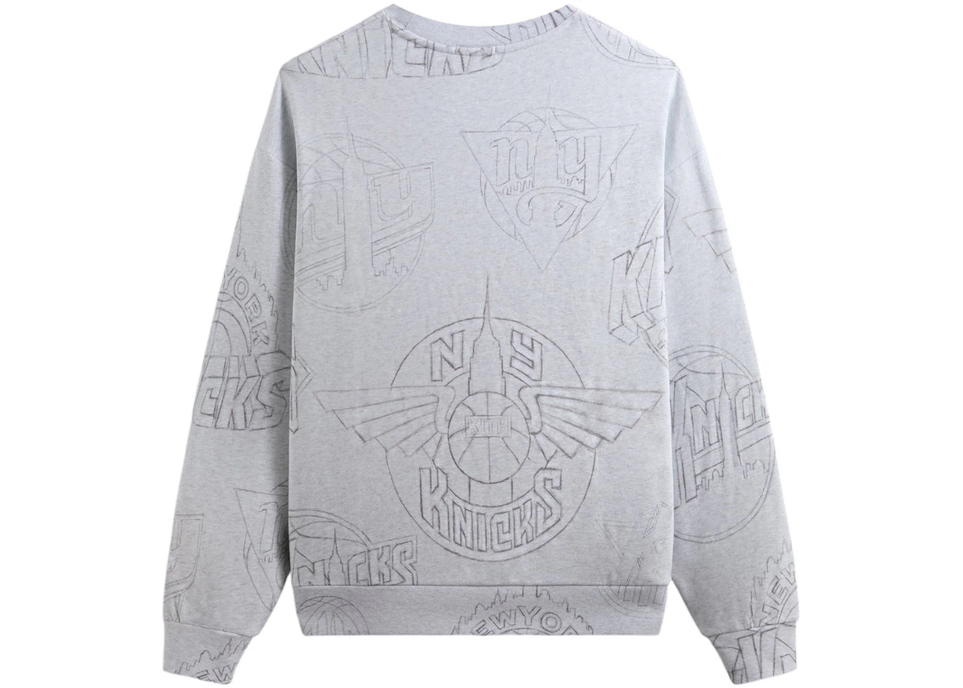 Kith x New York Knicks Sketched Vintage Nelson Crewneck Light Heather Grey - vue secondaire B