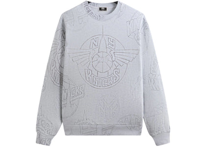 Kith x New York Knicks Sketched Vintage Nelson Crewneck Light Heather Grey - product view 2
