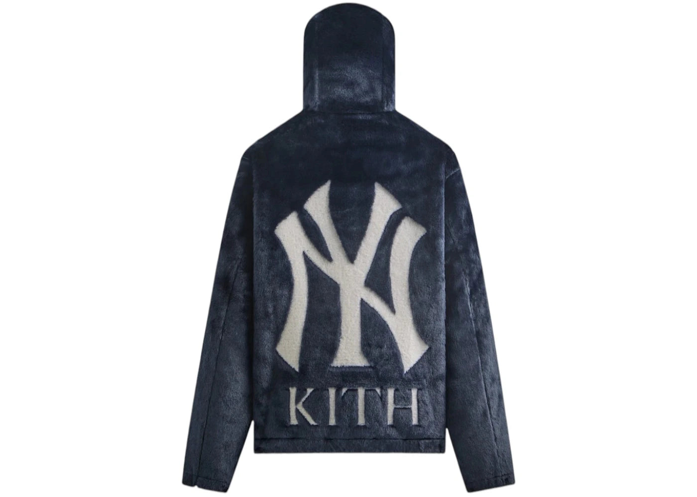 Kith x New York Yankees Faux Fur Jacquard Jaysen Hoodie Nocturnal - vue secondaire A