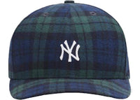 Kith x New York Yankees Plaid New Era Cap Blackwatch