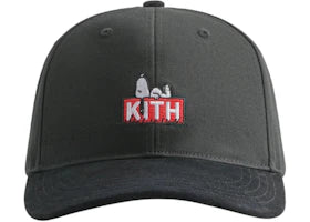 Kith x Peanuts 75 Twill Aaron Classic Suede Brim Cap Black - vue 360