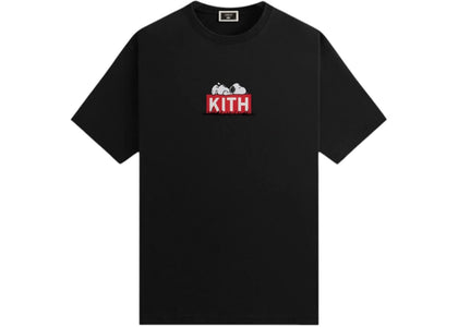Kith x Peanuts Doghouse Classic Logo Tee Black - authentic Kith product
