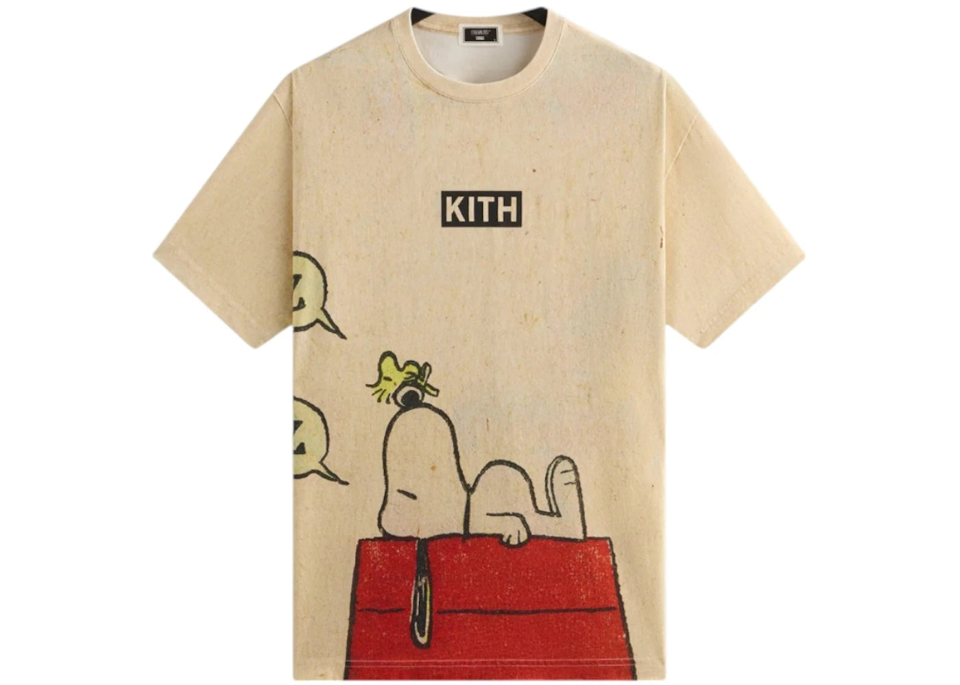 Kith x Peanuts Sleeping Doghouse Comic Vintage Tee Sandrift - vue secondaire A