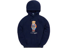 Kith x Polo Ralph Lauren Fleece Hoodie Navy Blue - vue 360