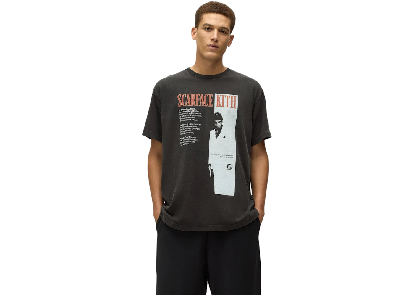 Kith x Scarface Film Poster Vintage Tee Black - vue secondaire B