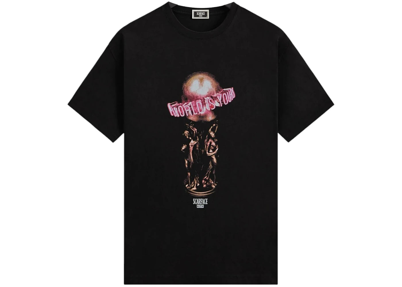 Kith x Scarface The World Is Yours T-Shirt Schwarz - vue 360