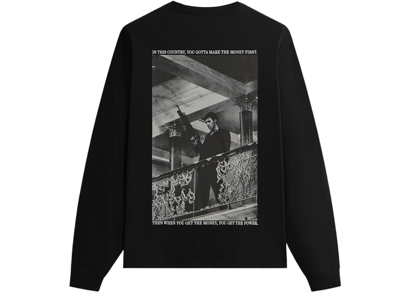 Kith x Scarface Tony Vintage Long Sleeve Pocket Tee Black - vue secondaire B