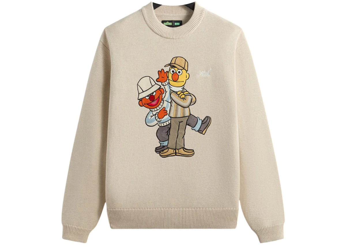 Kith x Sesame Street Bert & Earnie Crewneck Sweater Sandy Heather - vue 360