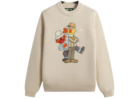 Kith x Sesame Street Bert & Earnie Crewneck Sweater Sandy Heather - vue 360