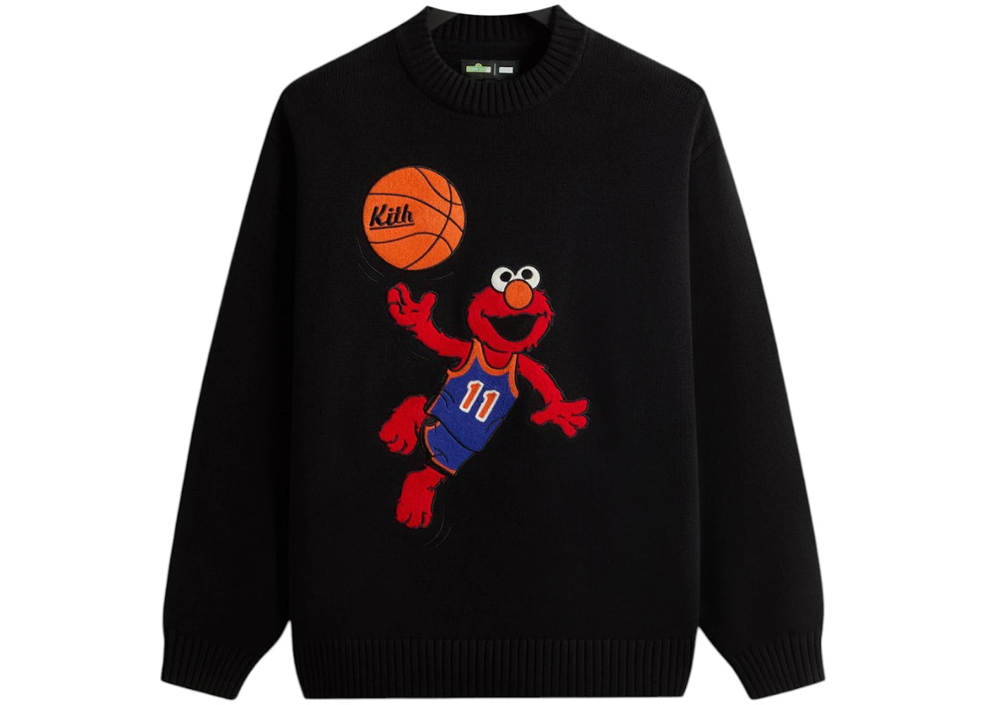 Kith x Sesame Street Elmo Crewneck Sweater Black - vue secondaire A