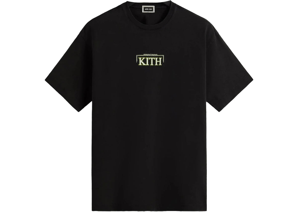 Kith x STAR WARS Green Glow Vintage Tee Black PH - vue 360