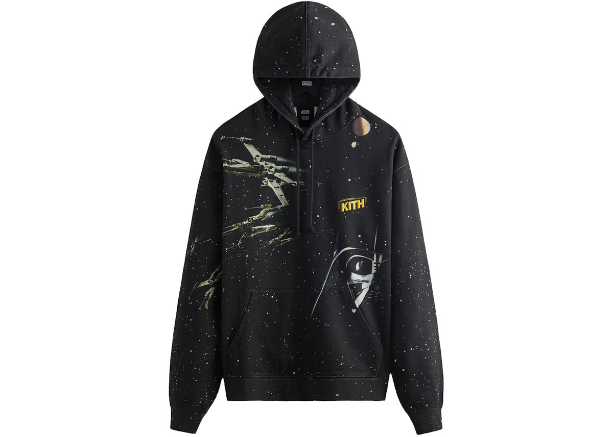 Kith x STAR WARS War Hoodie Black PH - vue 360