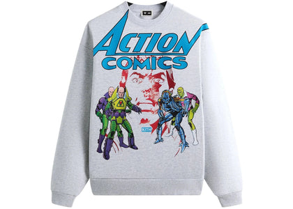 Kith x Superman Action Comics Nelson Crewneck Light Heather Grey - product view 2