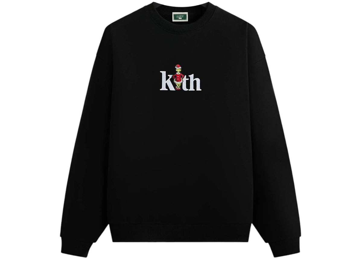 Kith x The Grinch Serif Nelson Crewneck Black Beauty - vue secondaire A