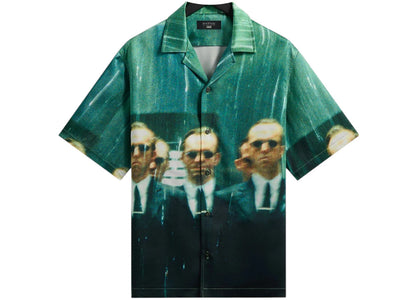 Kith x The Matrix All-Over Printed Thompson Camp Collar Shirt Taiga - apparel view 2