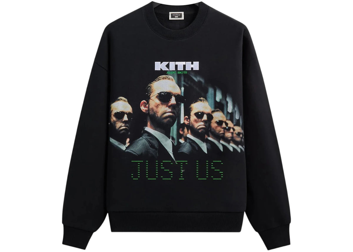 Kith x The Matrix Just Us Vintage Nelson Crewneck Black - vue 360