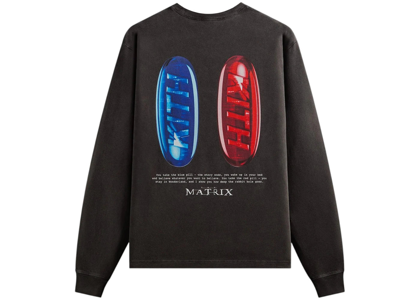 Kith x The Matrix Red Pill Blue Pill Long Sleeve Tee Black - vue secondaire B