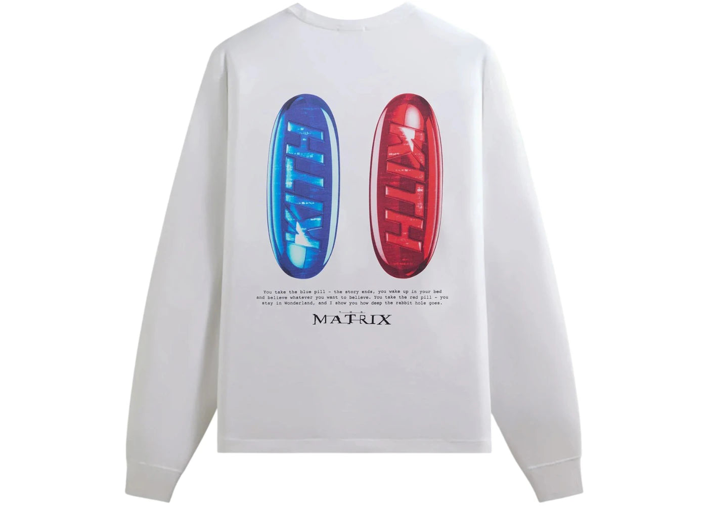 Kith x The Matrix Red Pill Blue Pill Long Sleeve Tee White - vue secondaire B
