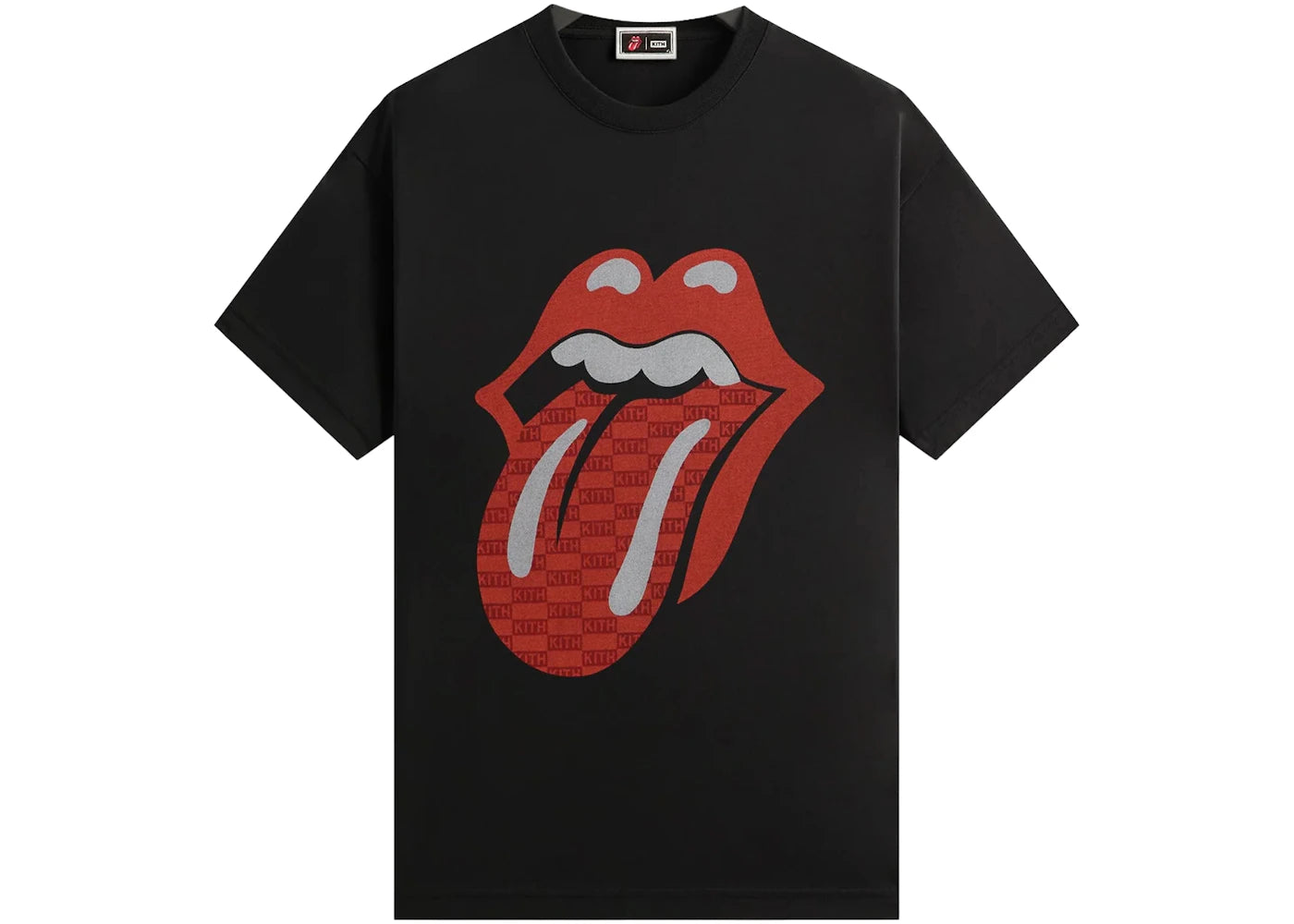 Kith x The Rolling Stones Monogram Tongue Tee Black - vue 360