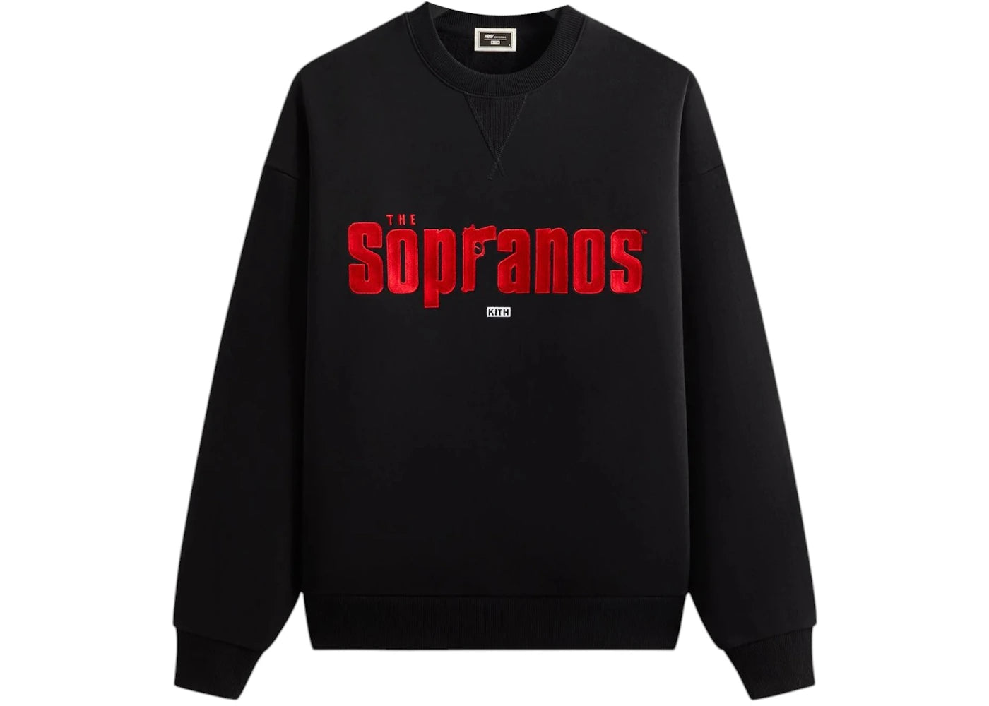 Kith x The Sopranos Main Logo Nelson Crewneck Black - vue 360