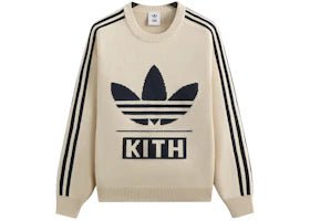 Kith x adidas Football Knit Sweater Chalk White - vue 360