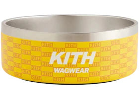 Kith x wagwear Metal Dog Bowl Yellow - vue 360