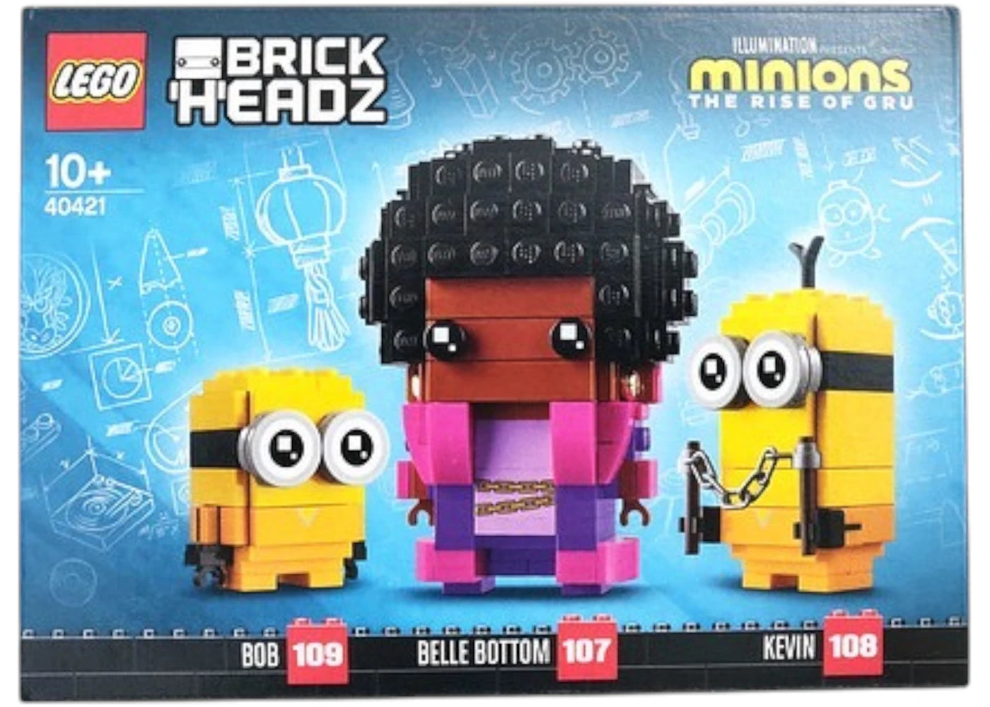 LEGO Brick Headz Minions: Rise of Gru Bob, Kevin & Belle Bottom Set 40421 - vue 360