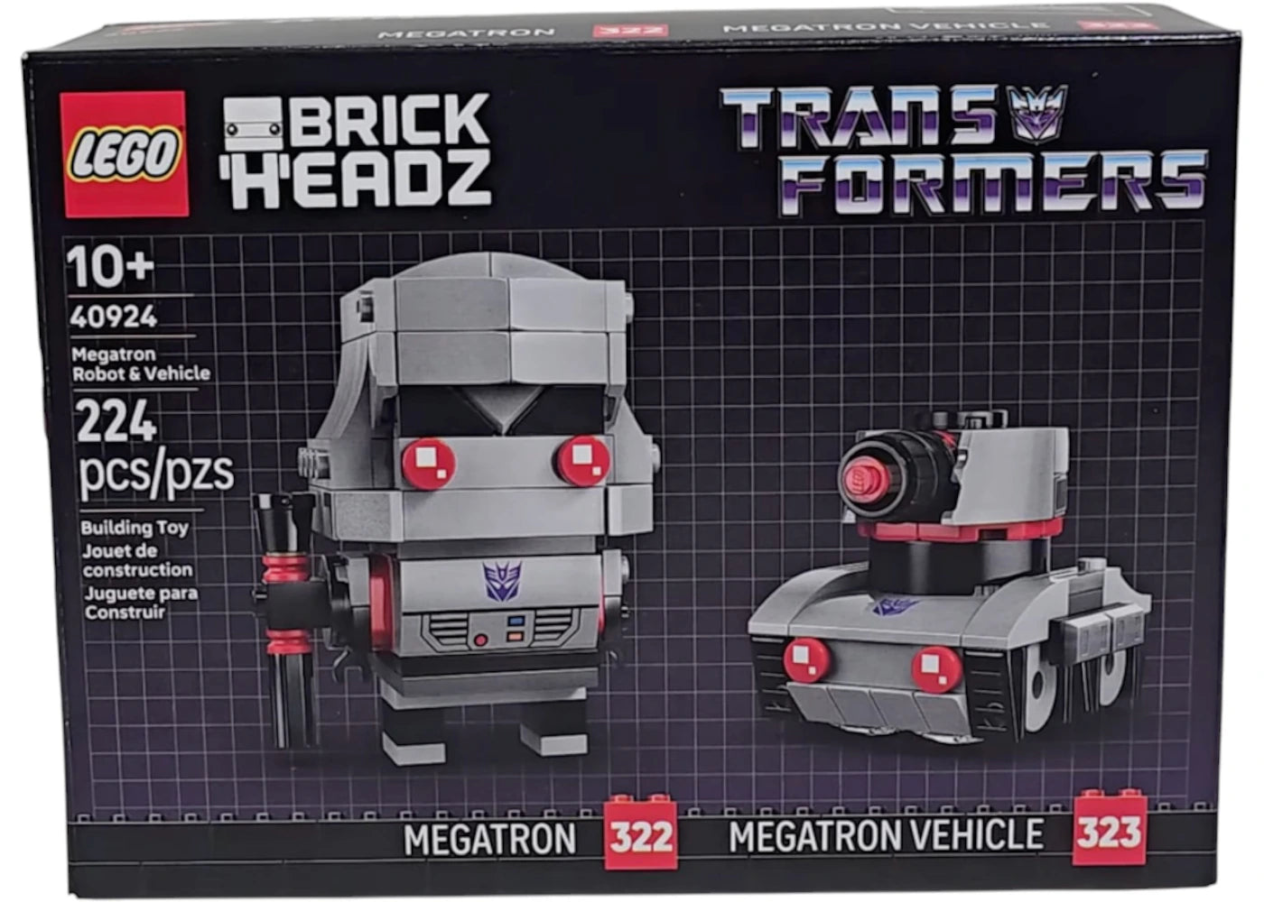 LEGO BrickHeadz Megatron Robot & Vehicle Set #40924 - vue 360