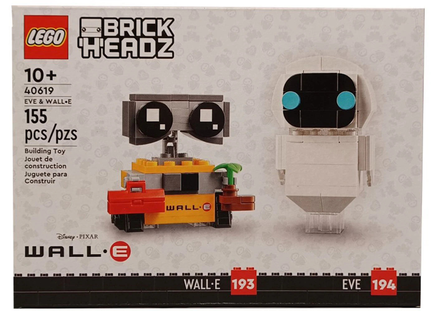 LEGO Brickheadz Wall-E EVE & Wall-E Set 40619
