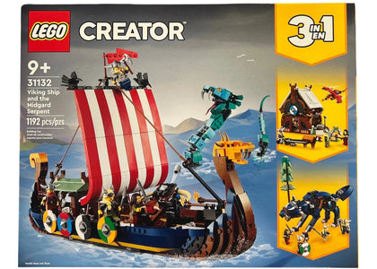 LEGO Creator 3 in 1 Viking Ship and the Midgard Serpent Set 31132 - authentic LEGO building set