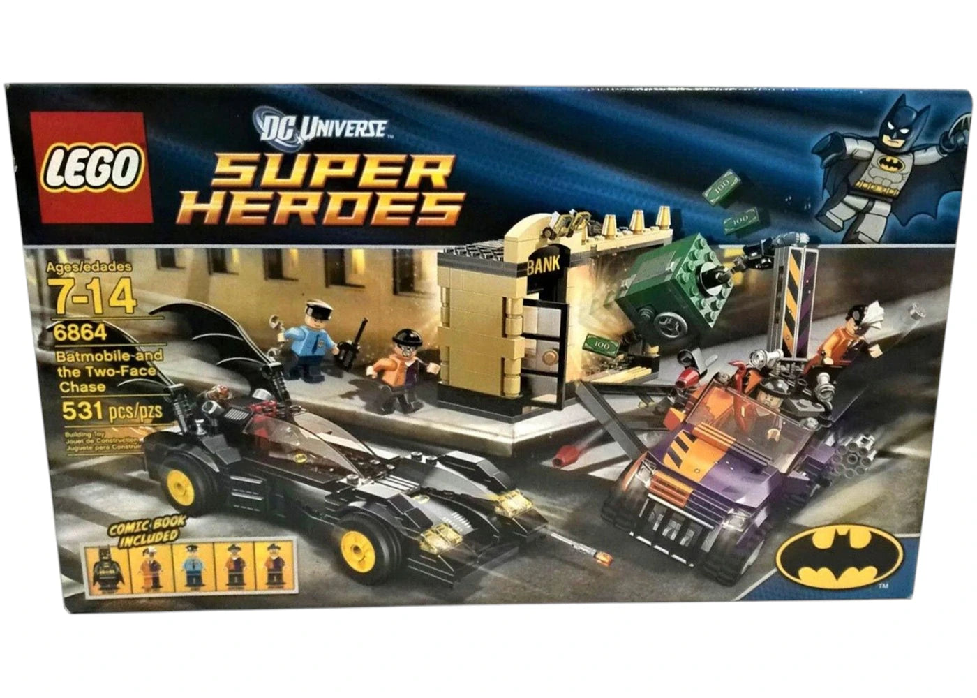 LEGO DC Comics Super Heroes Batmobile and the Two-Face Chase Set 6864 - vue 360