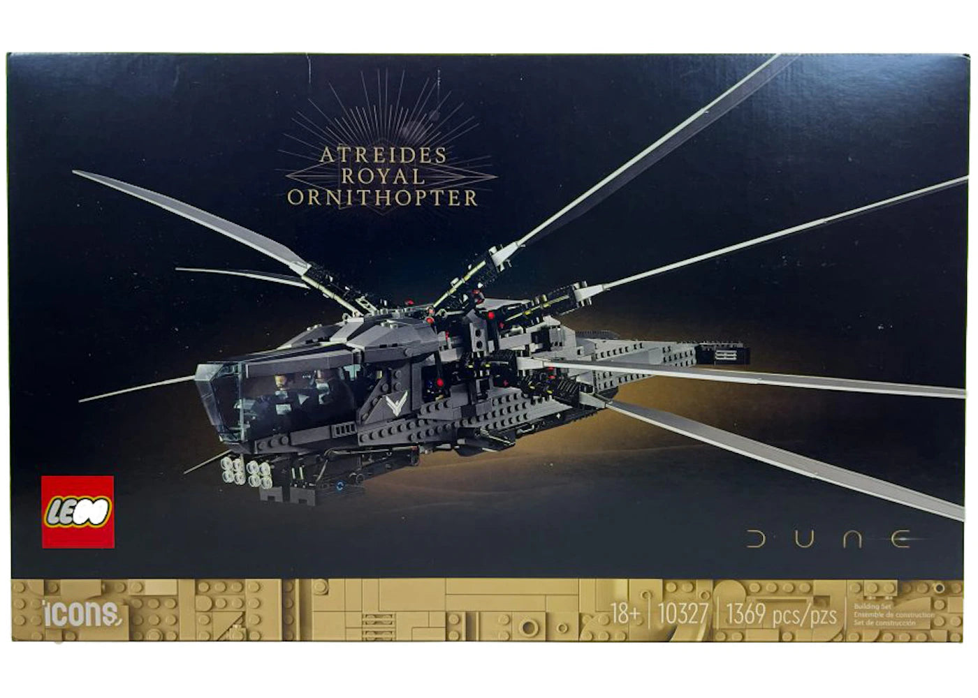 LEGO ICONS Dune Atreides Royal Ornithopter Set 10327 - vue 360
