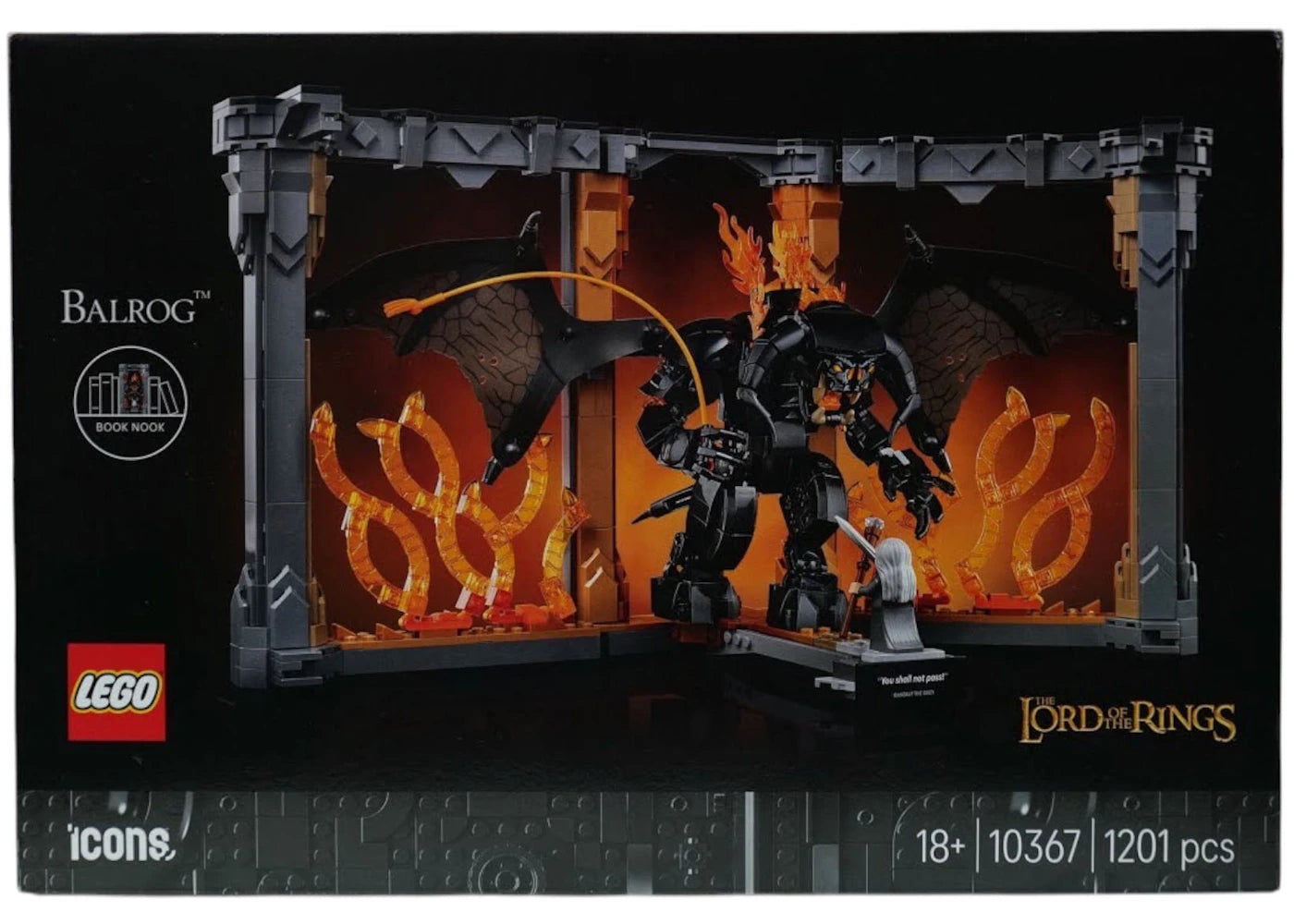 LEGO Icons The Lord of the Rings: Balrog™ Book Nook Set 10367