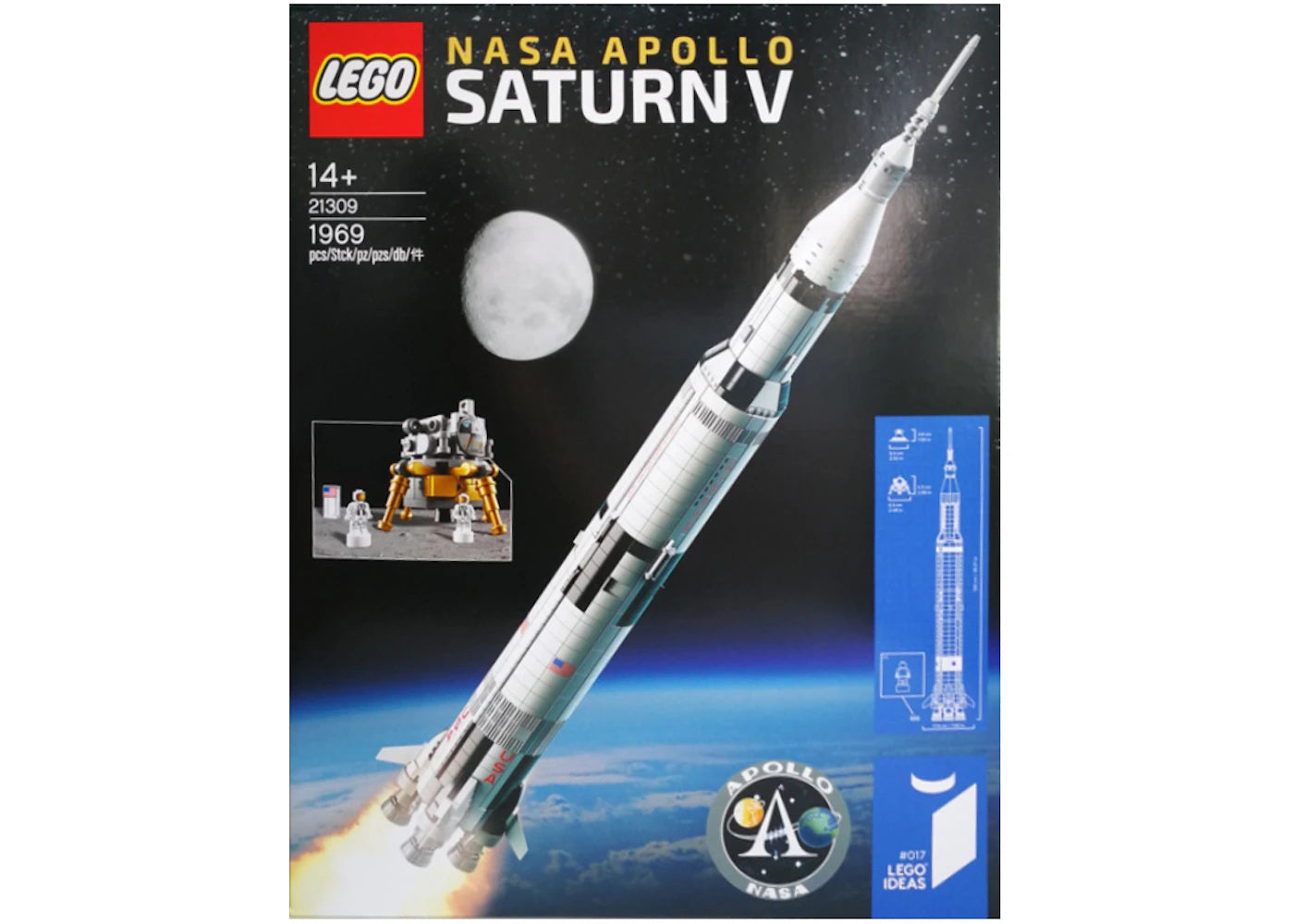 LEGO Ideas NASA Apollo Saturn V Set 21309 - vue 360