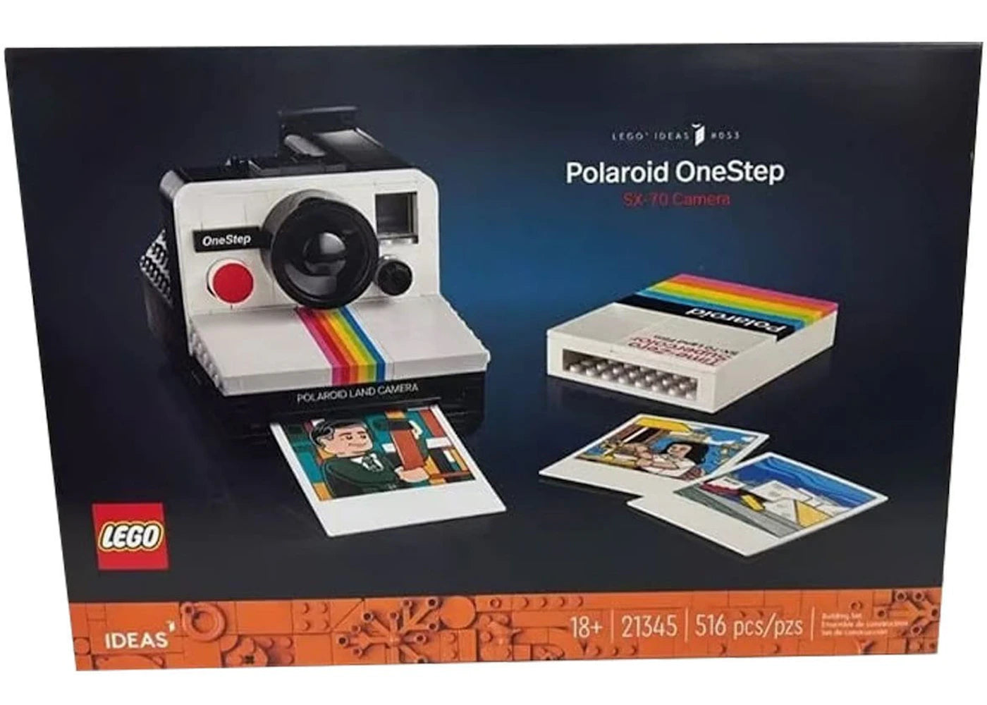 LEGO Ideas Polaroid OneStep SX-70 Camera Set 21345 - vue 360