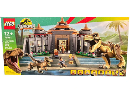 LEGO Jurassic Park 10th Anniversary Visitor Center: T. rex & Raptor Attack Set 76961 - authentic LEGO building set
