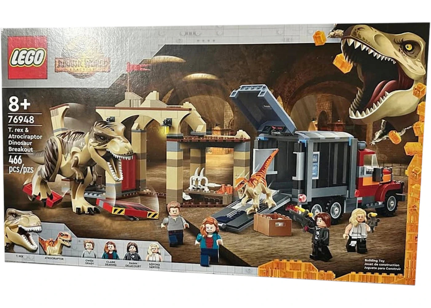 LEGO Jurassic World T. rex & Atrociraptor Dinosaur Breakout Set 76948 - authentic LEGO building set