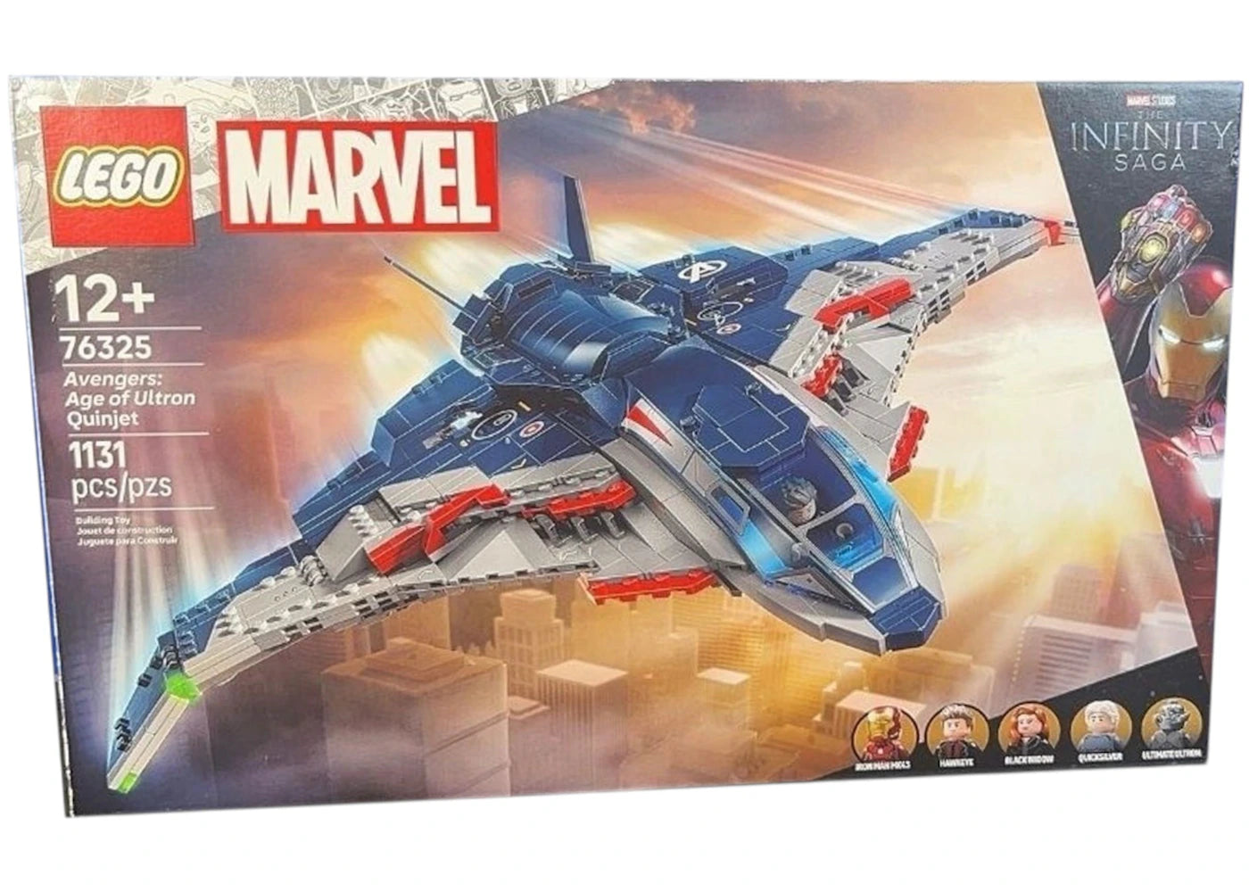 LEGO Marvel Avengers: Age of Ultron Quinjet Set 76325 - vue 360
