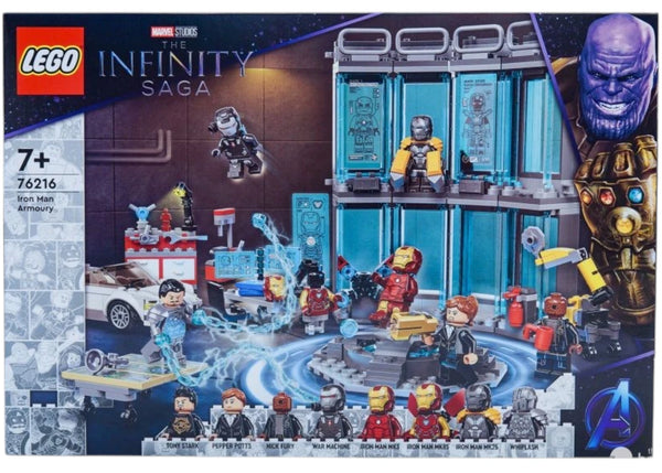LEGO Marvel Studios Infinity Saga Iron Man Armory Set 76216 - authentic LEGO building set