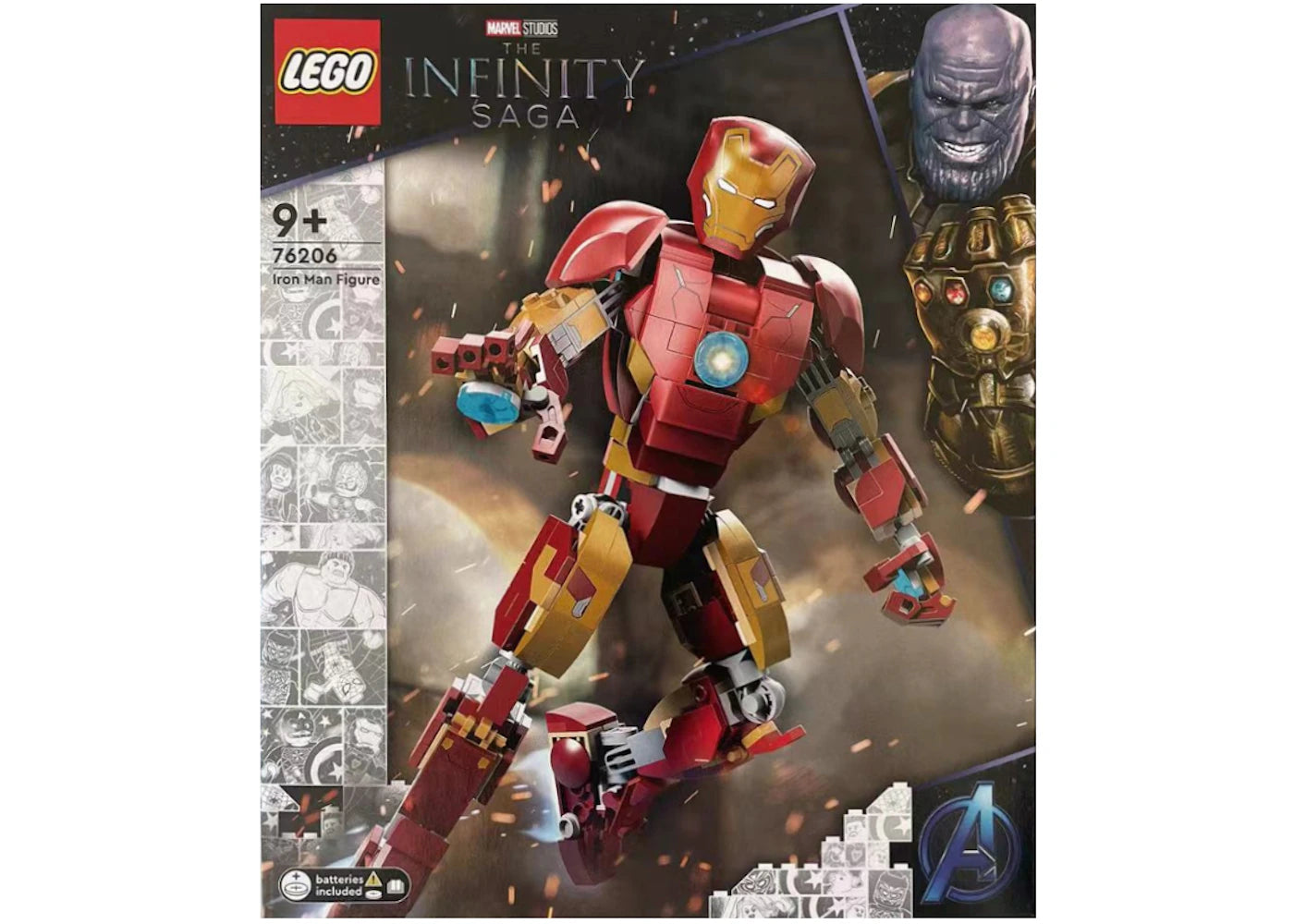 LEGO Marvel The Infinity Saga Iron Man Figure Set 76206 Red & Gold