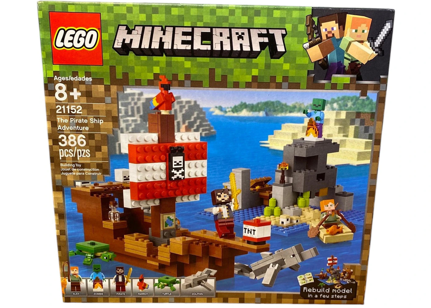 LEGO Minecraft The Pirate Ship Adventure Set 21152 - vue 360