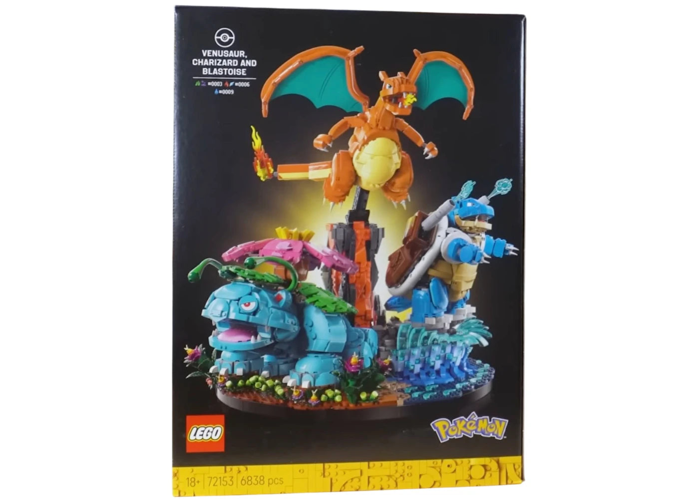 LEGO Pokemon Venusaur Charizard and Blastoise Set #72153 - vue 360