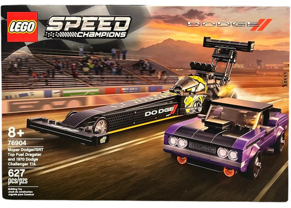 LEGO Speed Champions Mopar Dodge//SRT Top Fuel Dragster and 1970 Dodge Challenger T/A Set 76904