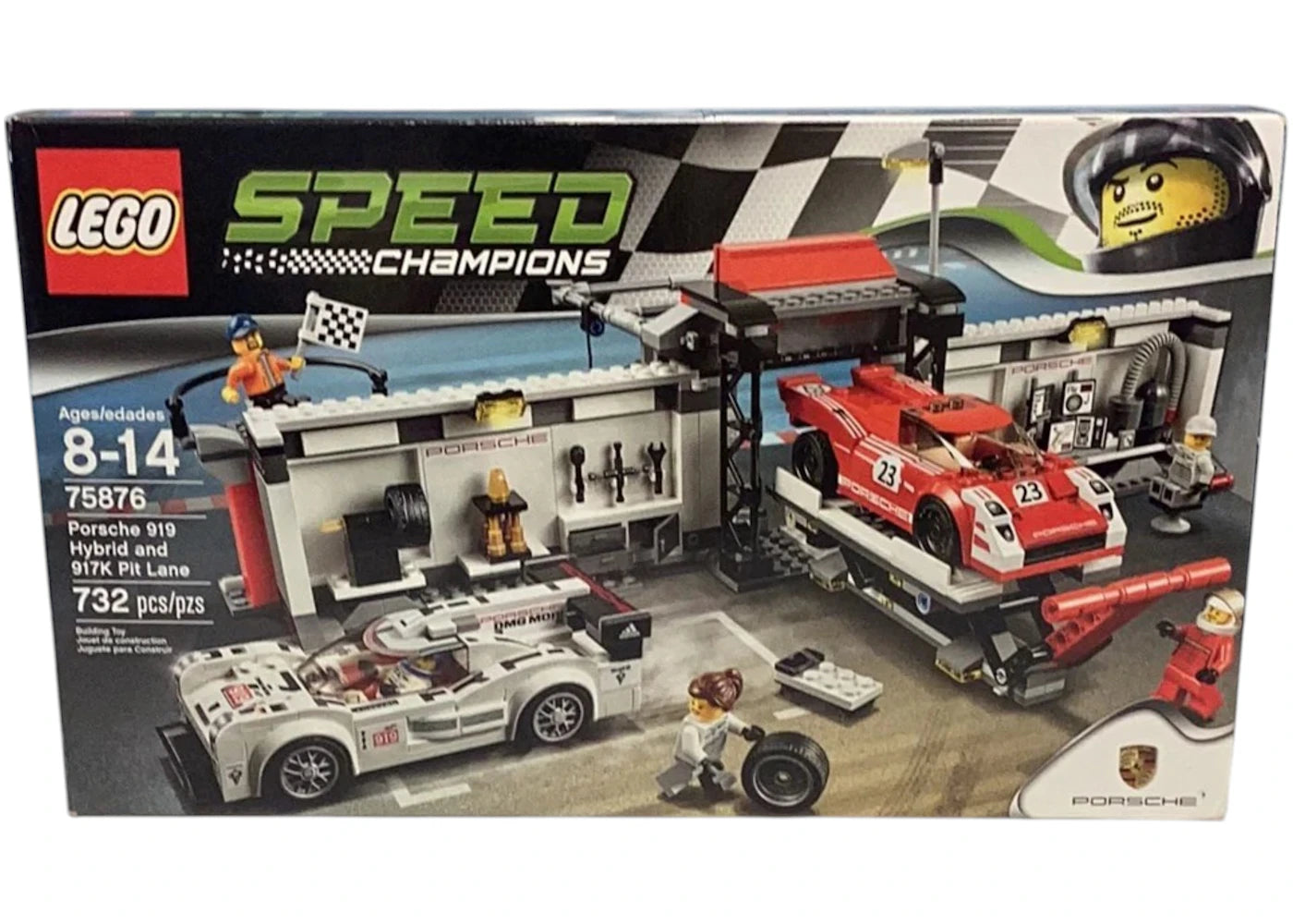 LEGO Speed Champions Porsche 919 Hybrid and 917K Pit Lane Set 75876 - vue 360