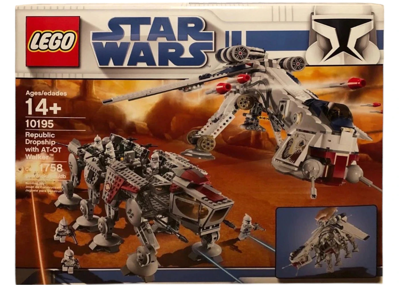 LEGO Star Wars Republic Dropship with AT-OT Walker Set 10195