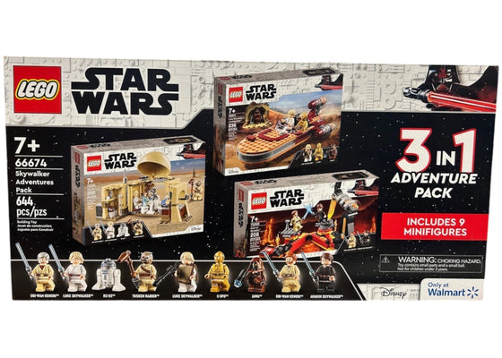 LEGO Star Wars Skywalker Adventures 3in1 Walmart Exclusive Set 66674 - authentic LEGO building set