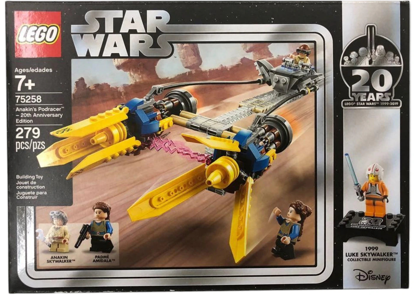 LEGO Star Wars The Phantom Menace Anakin’s Podracer 20th Anniversary Edition Set 75258 - vue 360