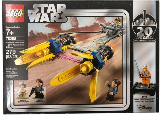 LEGO Star Wars The Phantom Menace Anakin’s Podracer 20th Anniversary Edition Set 75258 - authentic LEGO building set