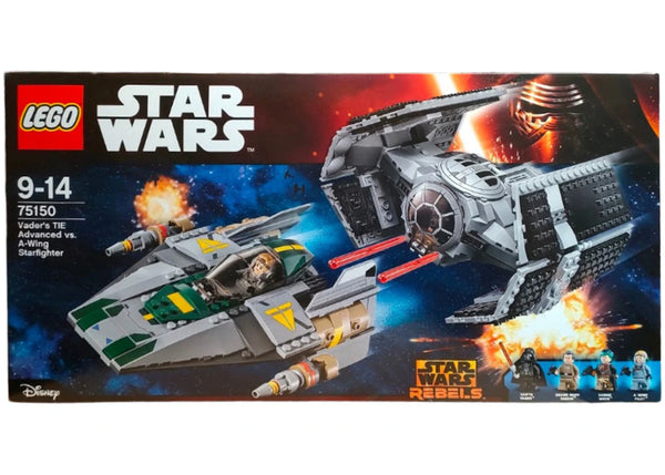 LEGO Star Wars Vader's TIE Advanced vs. A-wing Starfighter Set 75150 - authentic LEGO building set