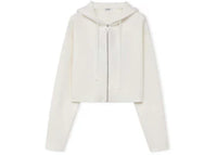 LOEWE Anagram Zip-Up Hoodie In Wool White